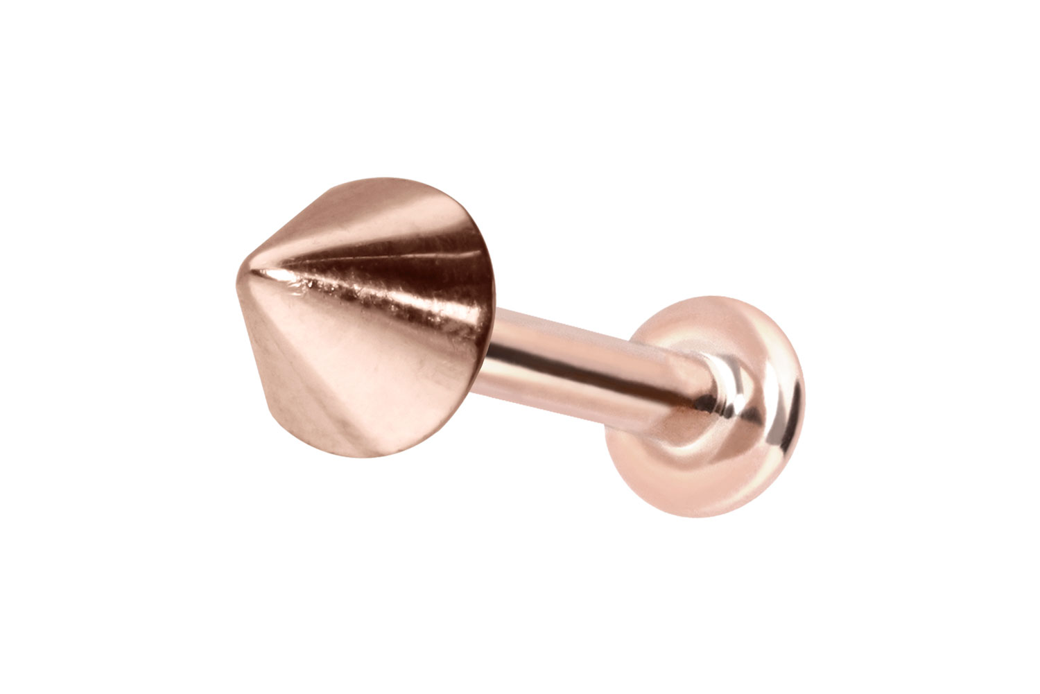 14 Karat Gold Labret Piercing mit Innengewinde SPITZE